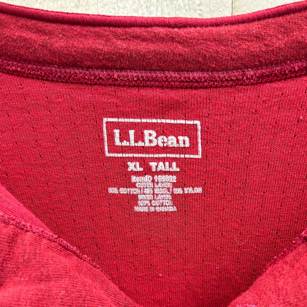 L.L. Bean Wool Blend Dark Rusty Red Pullover Sweater. Size XL TALL - Picture 5 of 6